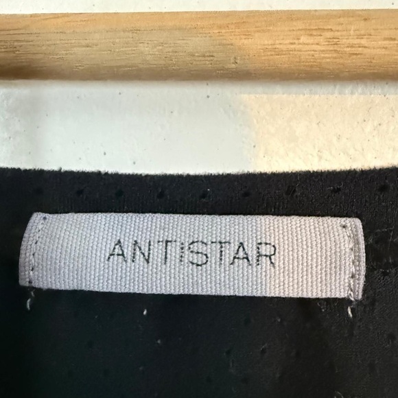 Antistar Black Perforated Mesh Short Sleeve Top - Size L - Picture 4 of 6